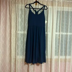Halara Navy Blue Everyday Midi Chill Dress with Slit in size 2X
